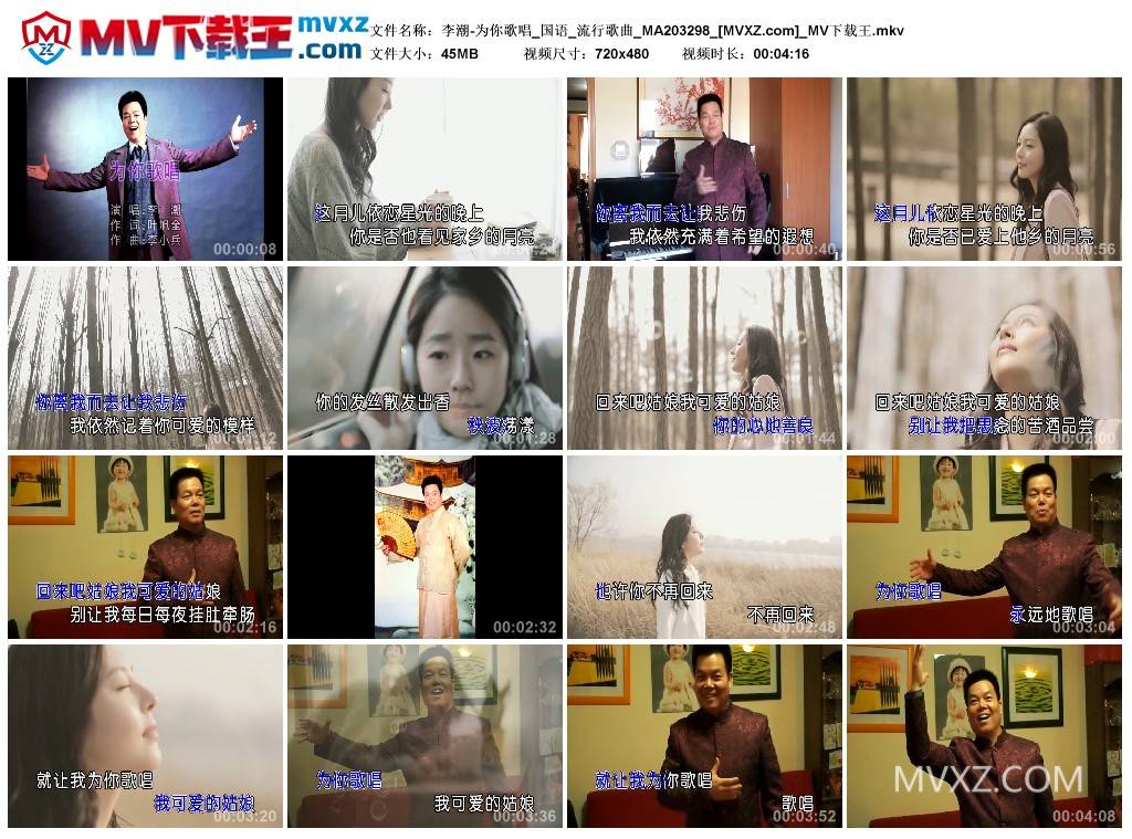 李潮-为你歌唱_国语_流行歌曲_MA203298